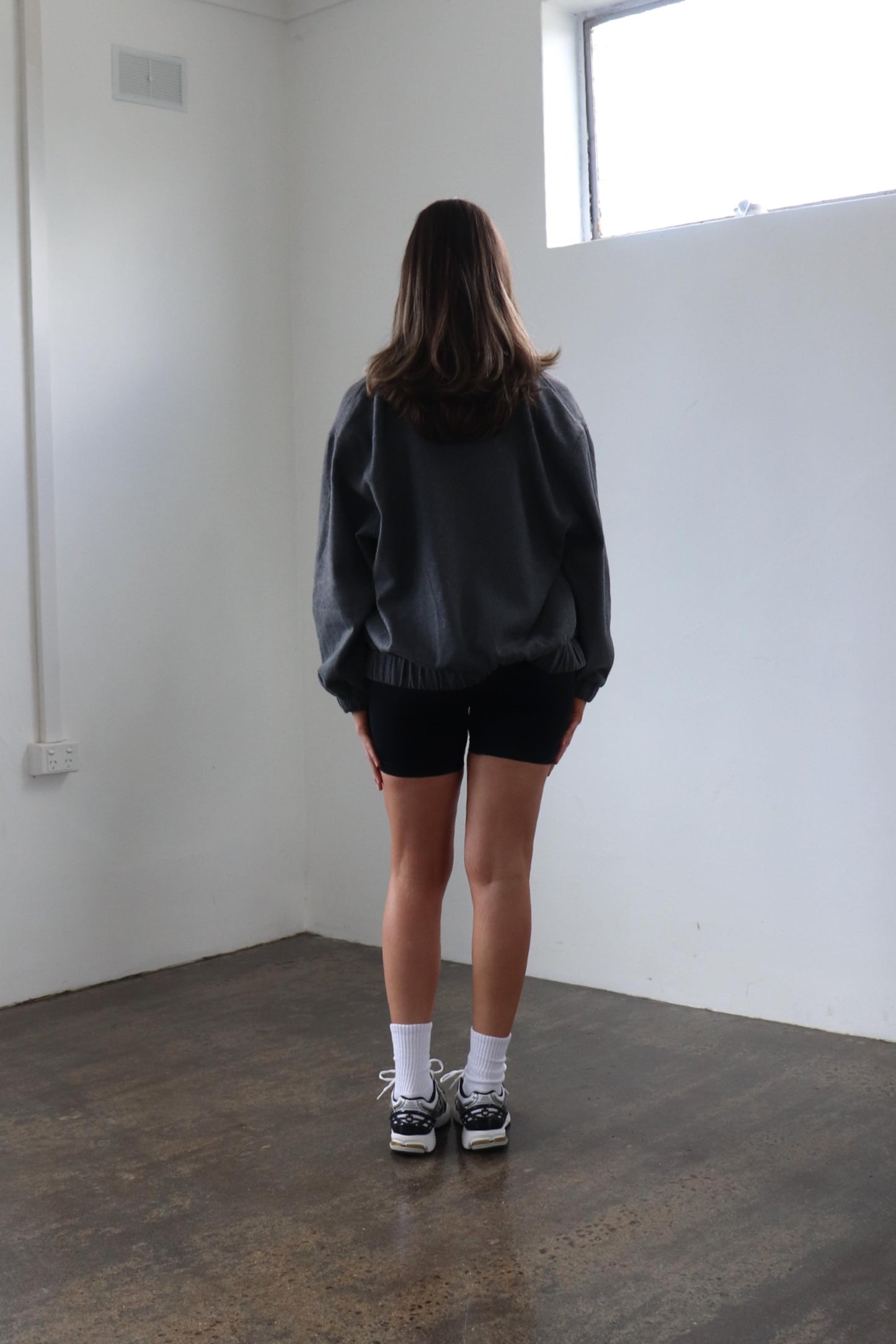 Charcoal Grey Bomber