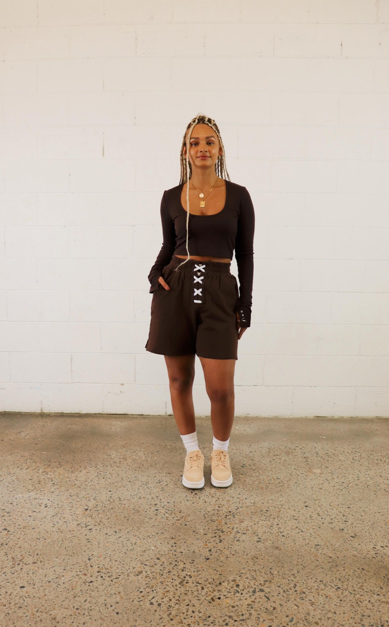 The Malia Set - Chocolate (Sweat short) - Eris Collective