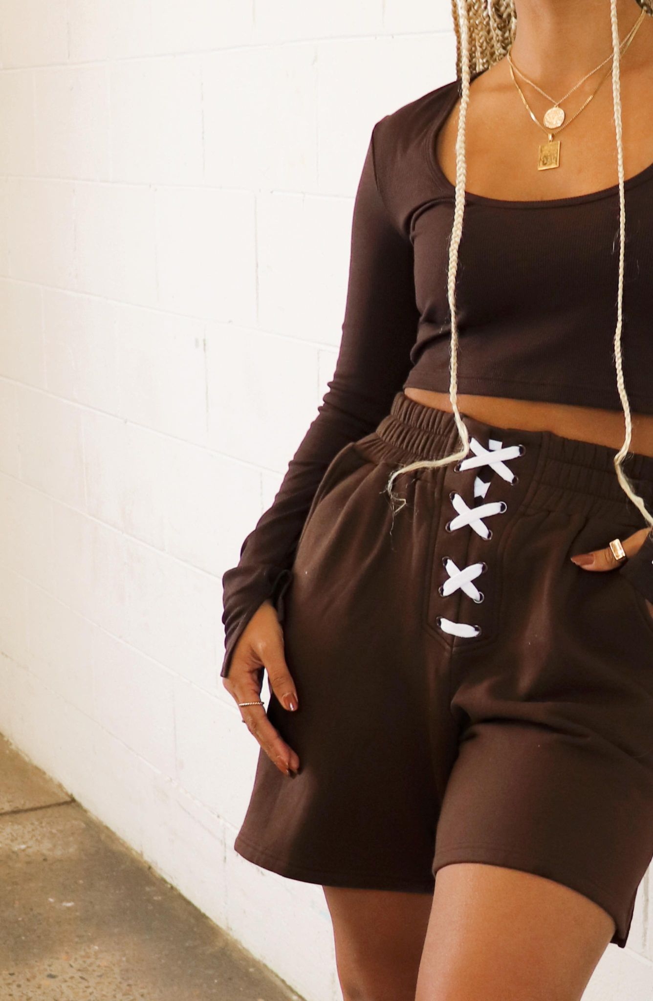 The Malia Set - Chocolate (Sweat short) - Eris Collective